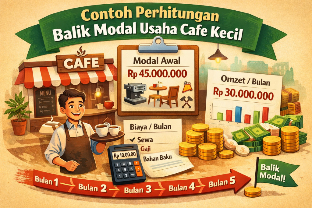 Contoh Perhitungan Balik Modal Usaha Cafe Kecil